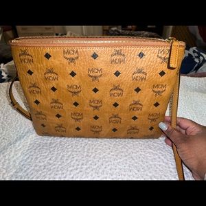 Authentic MCM Crossbody Pouch in Visetos
